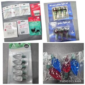 Mixed Lot Vintage Christmas Light Replacement Bulbs GE Sterling‎ Pamida 3.5–7V
